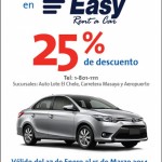 25% de descuento en Easy Rent a Car con Credomatic