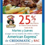 Disfruta todos los martes y jueves 25% de descuento en Asados El Güegüense con AMEX