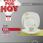 En Siman.com solo por hoy vajilla de 20 piezas a solo $22