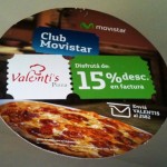 PIZZA VALENTI´S, CLUB MOVISTAR.