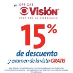 ÓPTICAS VISIÓN 15% DESCUENTO CON CREDOMATIC