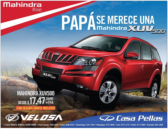 CASA PELLAS, PAPÁ SE MERECE UNA MAHINDRA. PromoDescuentos Nicaragua