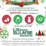 FIN DE SEMANA DE DESCUENTOS CON TUS TARJETAS DE CRÉDITO LAFISE!